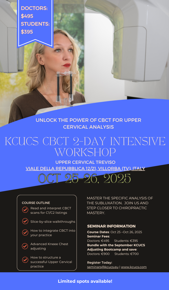 Cbct CBCT Upper Cervical Workshop